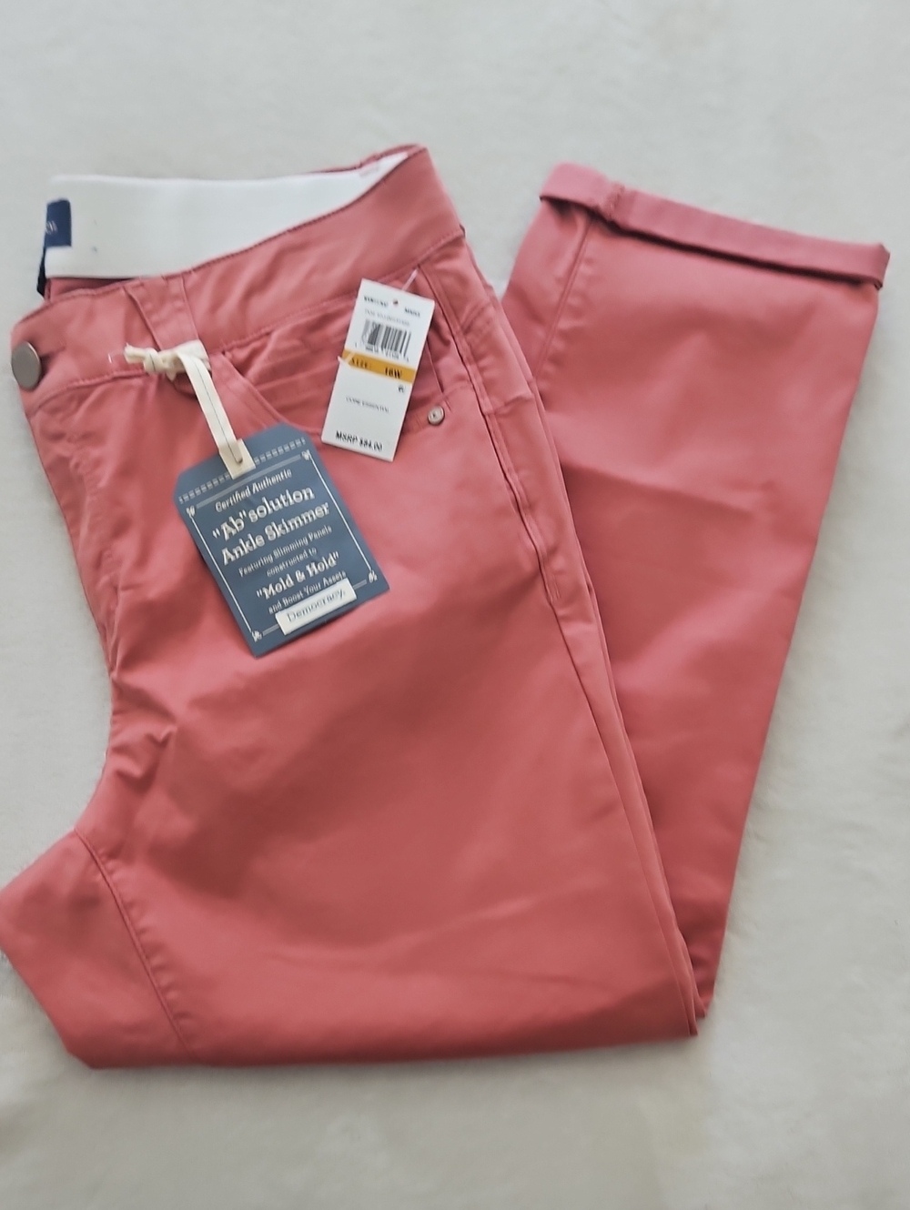Democracy Ab-solution Ankle Skimmer Comfort Waist Pant: Mineral Rose: 16W